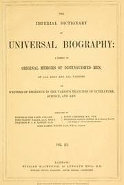 Tapa de The imperial dictionary of universal biography