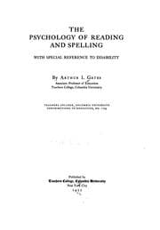 Tapa de The psychology of reading and spelling with special reference to disability