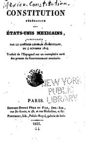 Tapa de Constitution fédérative des États-Unis Mexicains