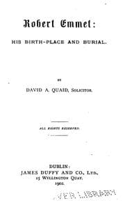 Tapa de Robert Emmet: his birth-place and burial
