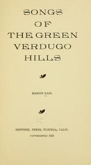 Tapa de Songs of the green Verdugo hills