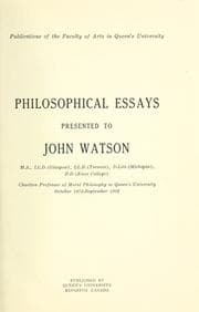 Tapa de Philosophical essays presented to John Watson ...