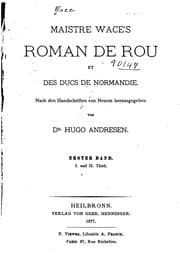 Tapa de Maistre Wace's Roman de Rou et des ducs de Normandie