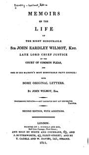 Tapa de Memoirs of the life of the Right Honourable Sir John Eardley Wilmot, knt