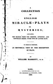 Tapa de A collection of English miracle-plays or mysteries