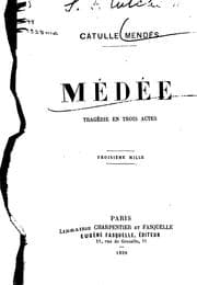 Tapa de Médée, tragédie en trois actes
