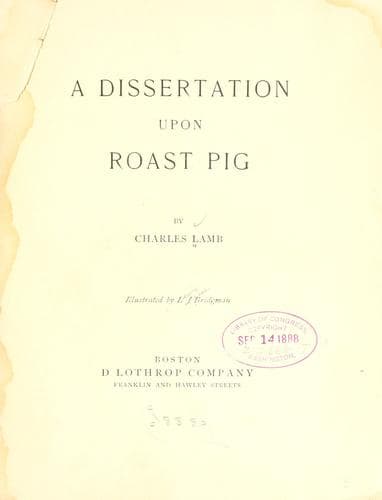 Tapa de A dissertation upon roast pig