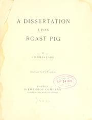 Tapa de A dissertation upon roast pig