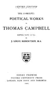 Tapa de The complete poetical works of Thomas Campbell