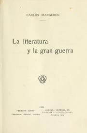 Tapa de La literatura y la gran guerra
