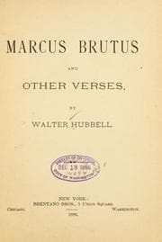 Tapa de Marcus Brutus and other verses