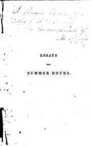 Tapa de Essays for summer hours