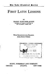 Tapa de First Latin lessons