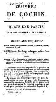 Tapa de Œuvres complètes de Cochin