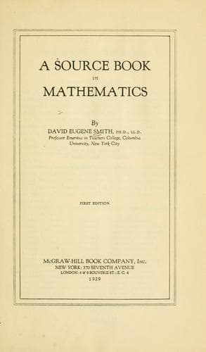 Tapa de A source book in mathematics