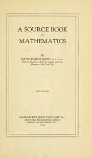Tapa de A source book in mathematics