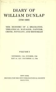 Tapa de Diary of William Dunlap (1766-1839)