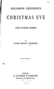 Tapa de Solomon Grinder's Christmas eve and other poems