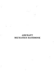 Tapa de Aircraft mechanics handbook