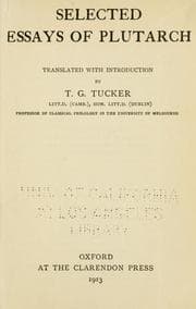 Tapa de Selected essays of Plutarch