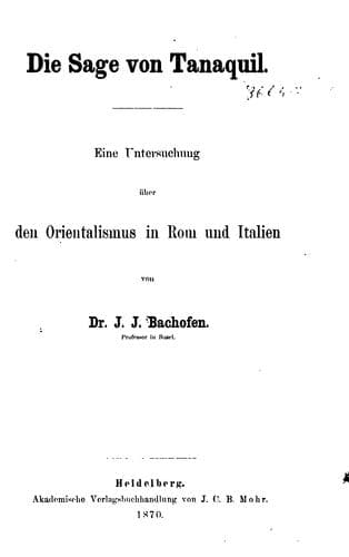Tapa de Die Sage von Tanaquil