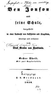 Tapa de Ben Jonson und seine Schule