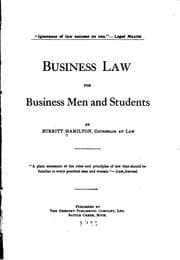Tapa de Business Law for Business Men and Students