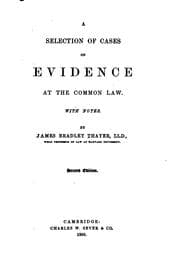 Tapa de A selection of cases on evidence at the common law