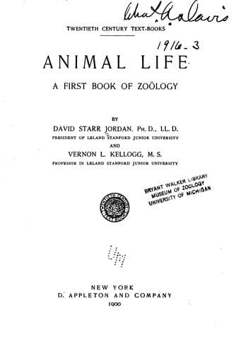 Tapa de Animal life