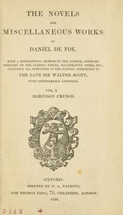 Tapa de The novels and miscellaneous works of Daniel De Foe