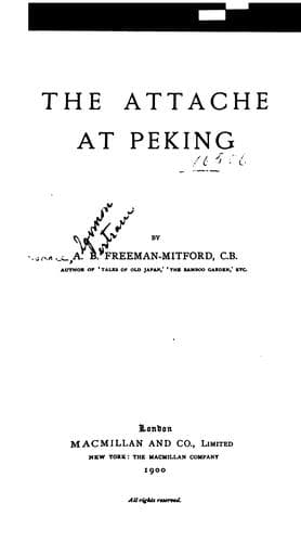 Tapa de The attaché at Peking