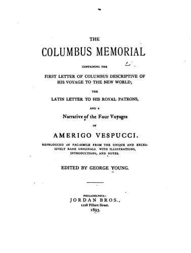 Tapa de The Columbus memorial