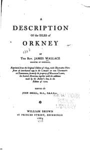 Tapa de A description of the Isles of Orkney