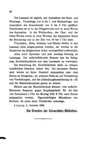 Tapa de Verzeichniss der Handbibliothek des Lesesaales der Universitäts-bibliothek zu Leipzig