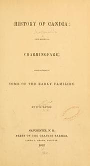 Tapa de History of Candia: once known as Charmingfare