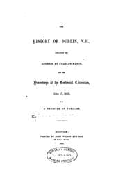 Tapa de The history of Dublin, N.H