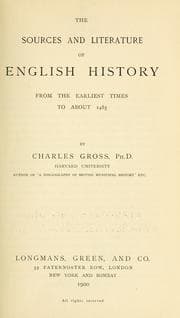 Tapa de The sources and literature of English history from the earliest times to about 1485