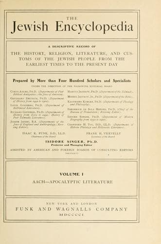 Tapa de The Jewish encyclopedia