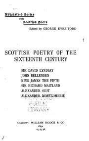 Tapa de Scottish poetry of the sixteenth century ...