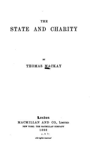 Tapa de The state and charity