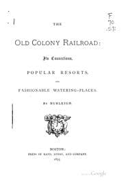 Tapa de The Old Colony railroad
