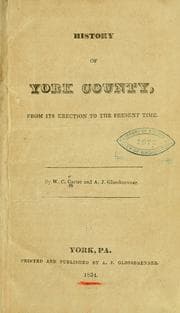 Tapa de History of York County, from its erection to the present time