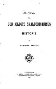 Tapa de Bidrag til den ældste skaldedigtnings historie