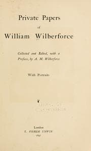 Tapa de Private papers of William Wilberforce