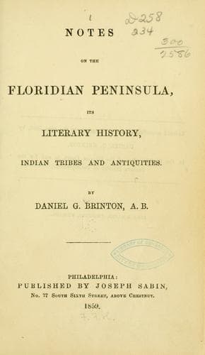 Tapa de Notes on the Floridian Peninsula