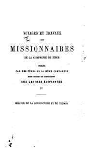 Tapa de Mission de la Cochinchine et du Tonkin avec gravure et carte géographique