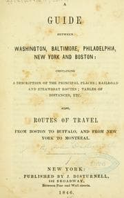 Tapa de A guide between Washington, Baltimore, Philadelphia, New York and Boston