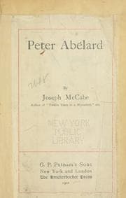 Tapa de Peter Abélard
