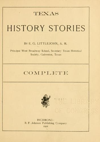 Tapa de Texas history stories
