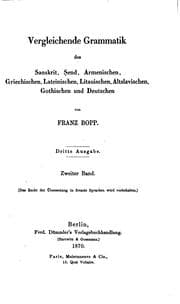 Tapa de Vergleichende grammatik des sanskrit, ṣend, armenischen, griechischen, lateinischen, litauischen, altslavischen, gothischen und deutschen